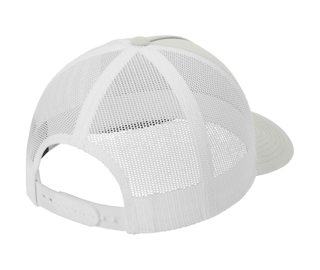 Silver & White Trucker Hat