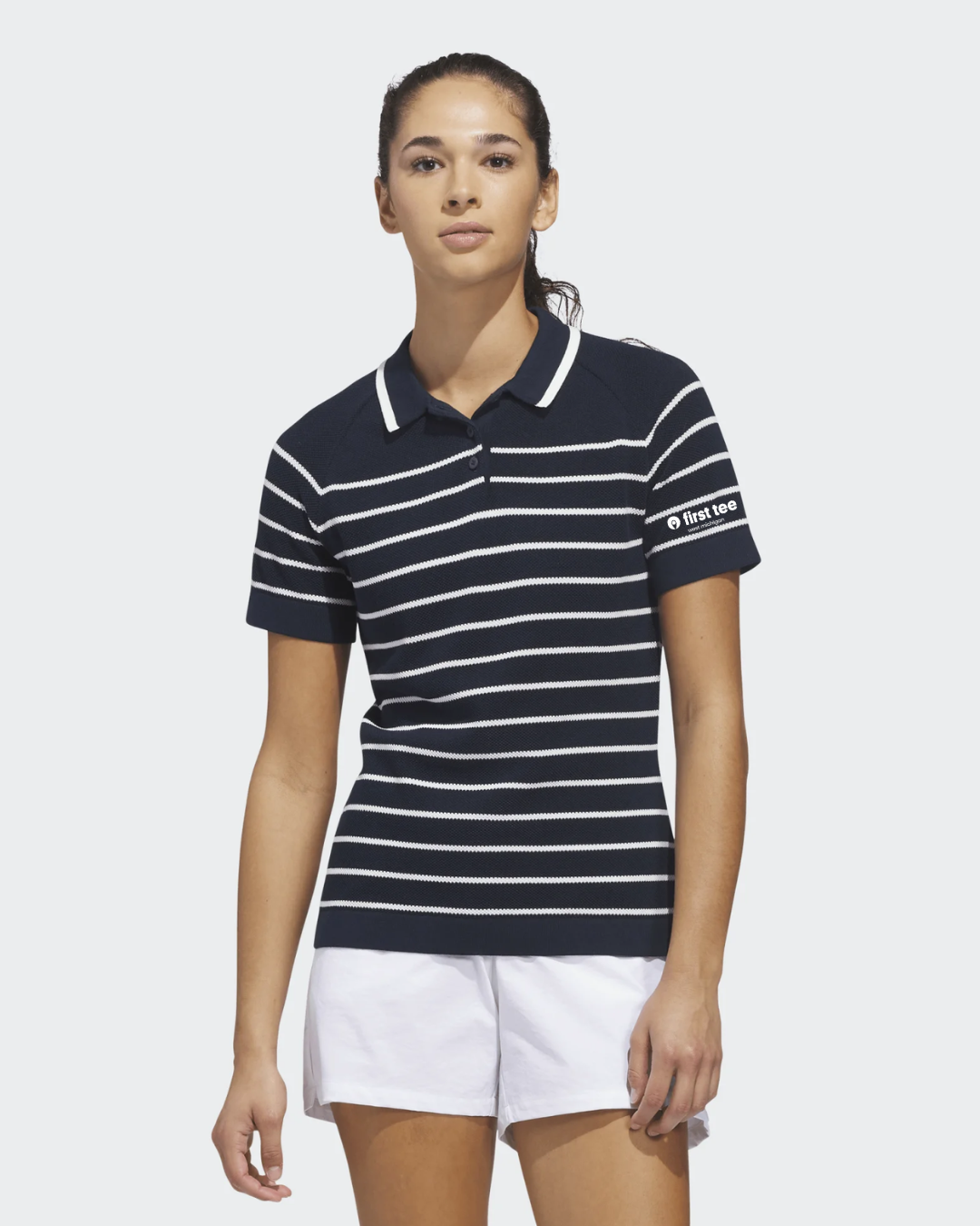 adidas Women's Stripe Knit Polo