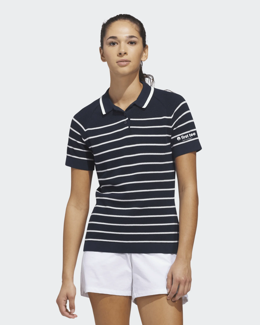 adidas Women's Stripe Knit Polo