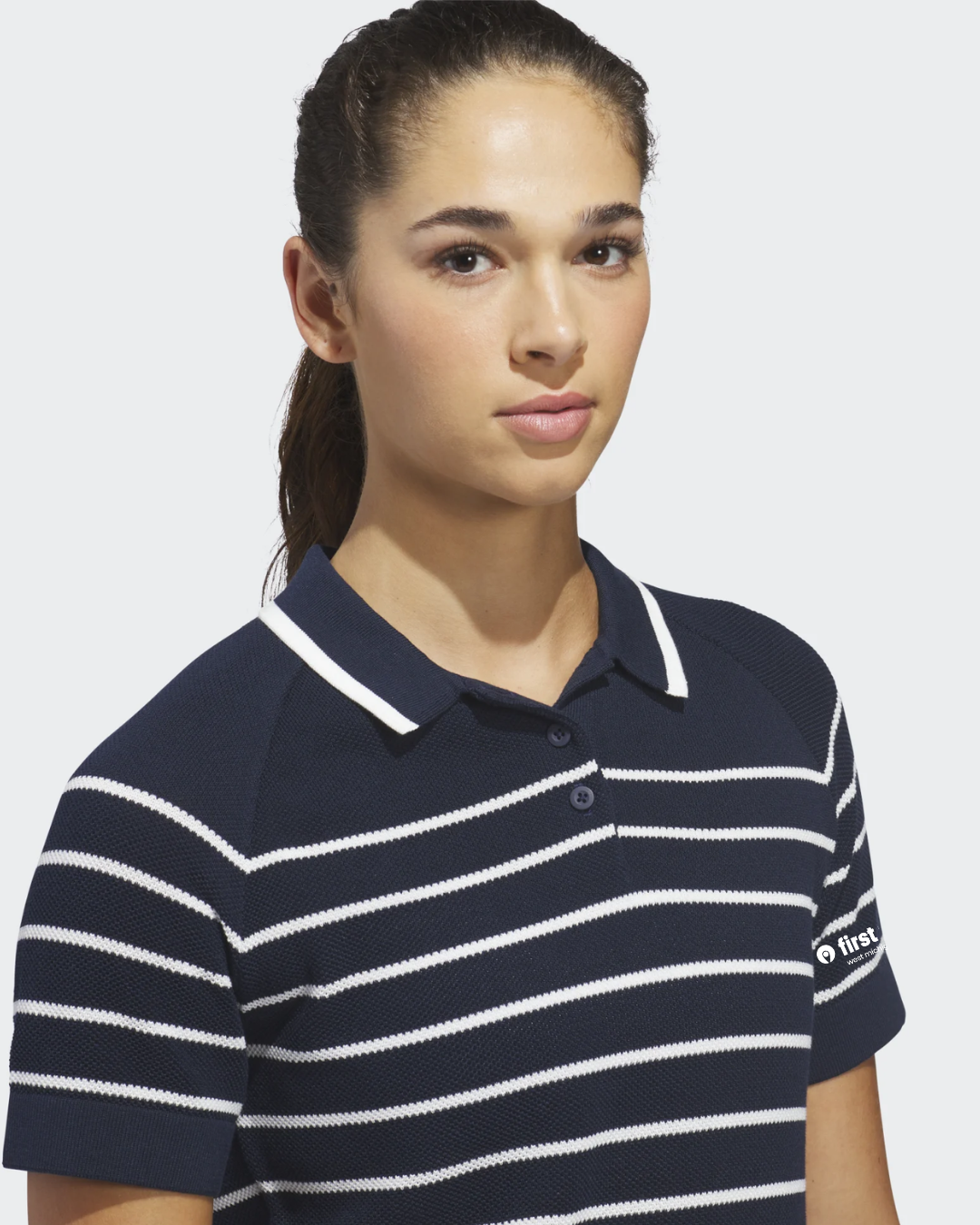 adidas Women's Stripe Knit Polo