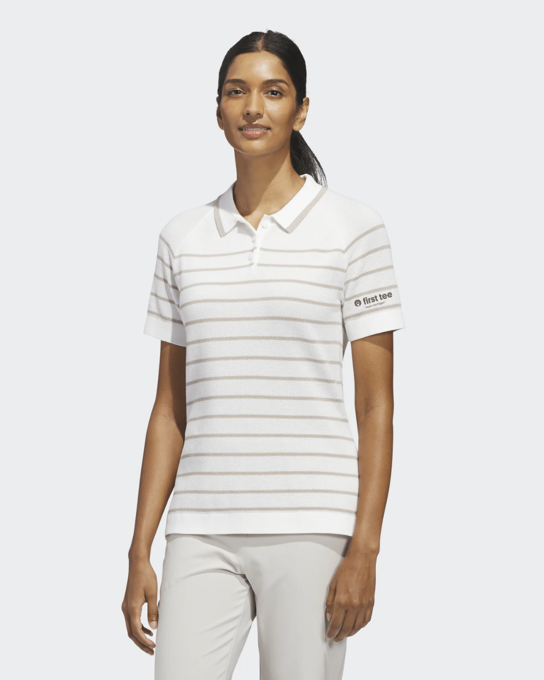 adidas Women's Stripe Knit Polo