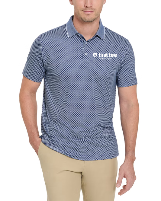 Navy Links Pattern Polo