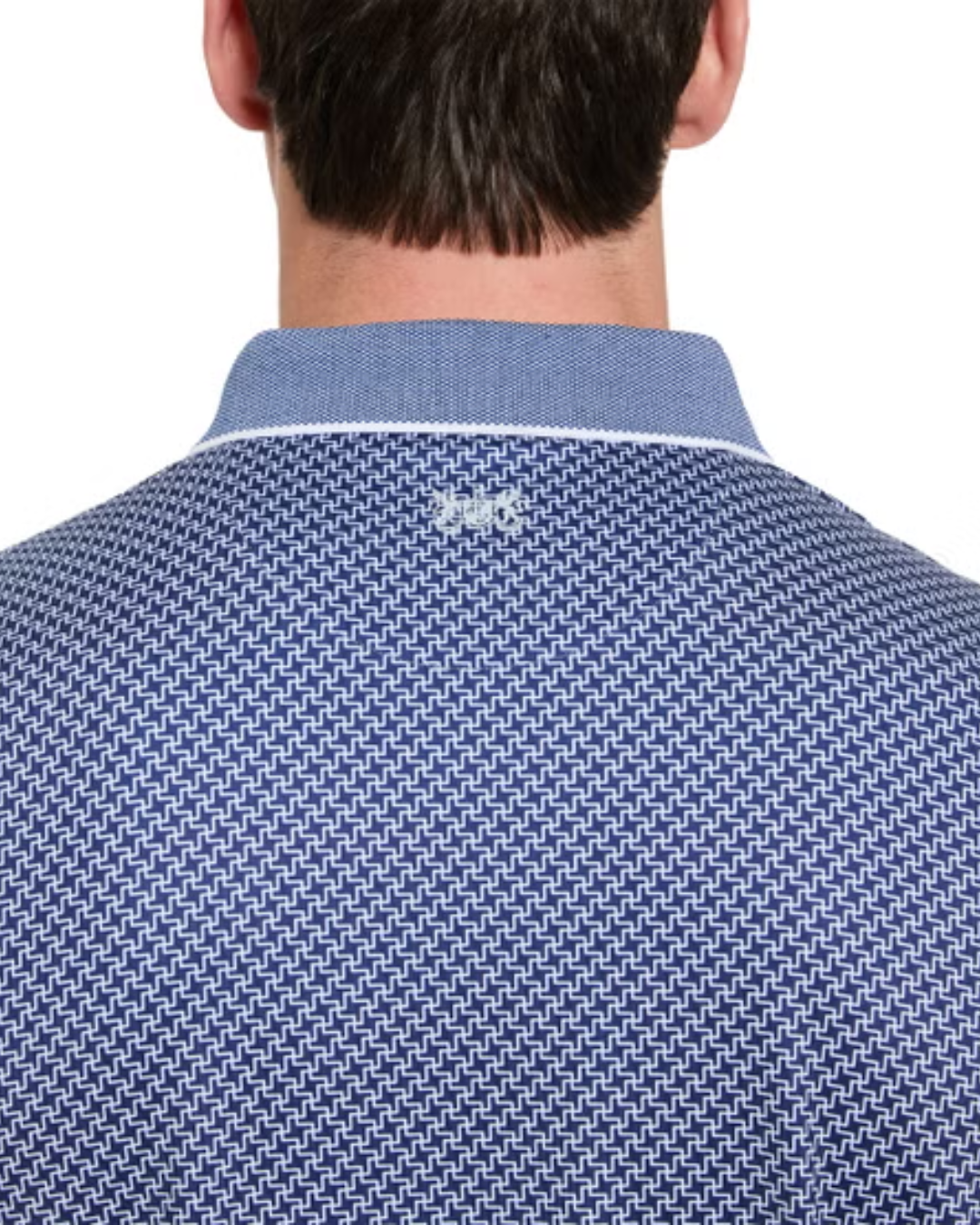 Navy Links Pattern Polo