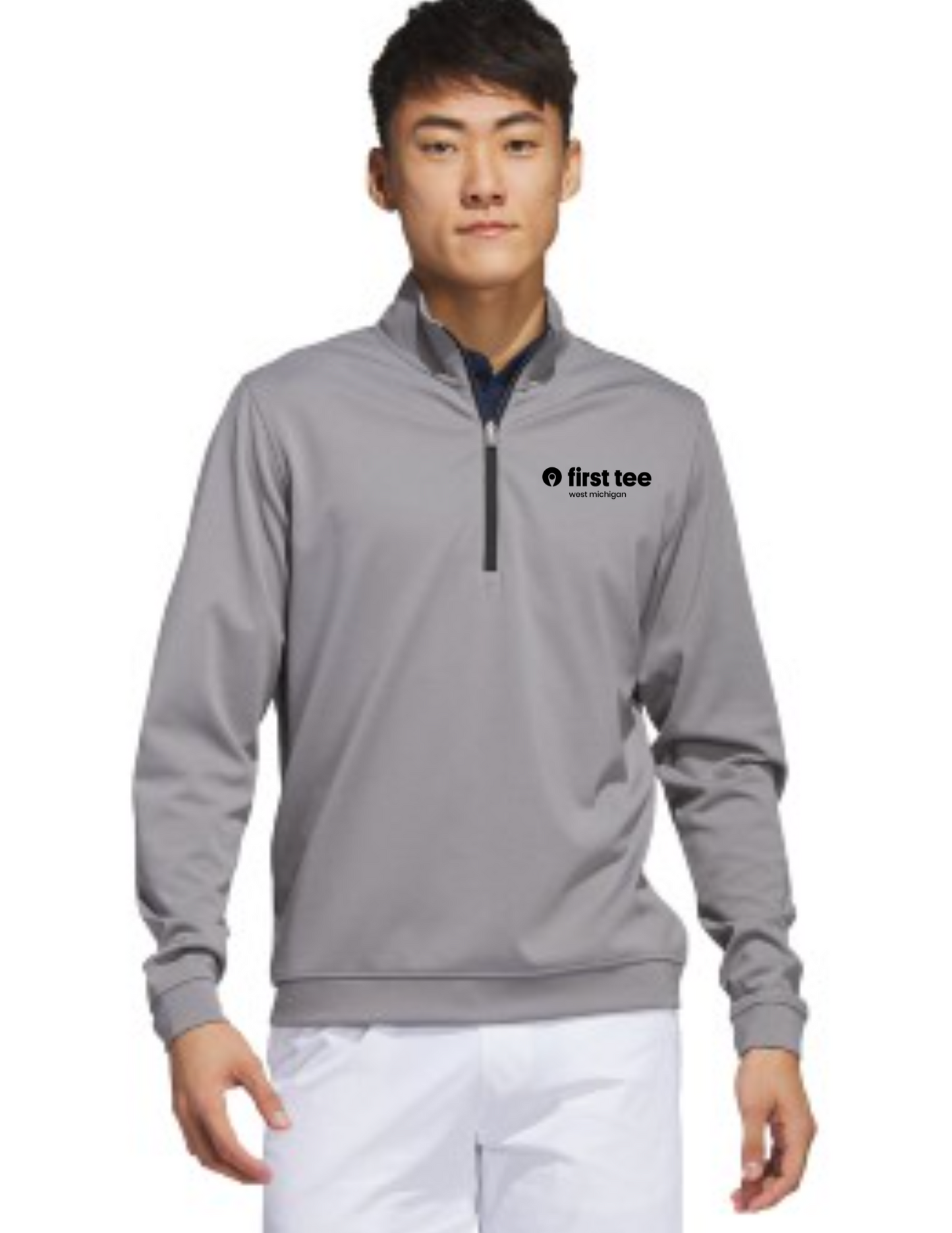 Adidas Elevated Quarter Zip Pullover (Gray or 'Preloved Scarlet')