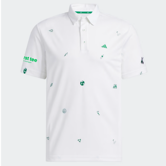 Adidas Men's Play Green Monogram Polo Shirt