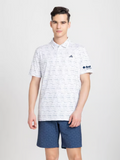 Stripe Zip Golf Polo Shirt