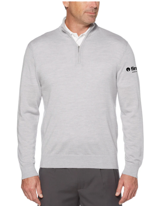 Callaway Thermal 1/4 Zip Mock Merino Sweater (Black or Gray)