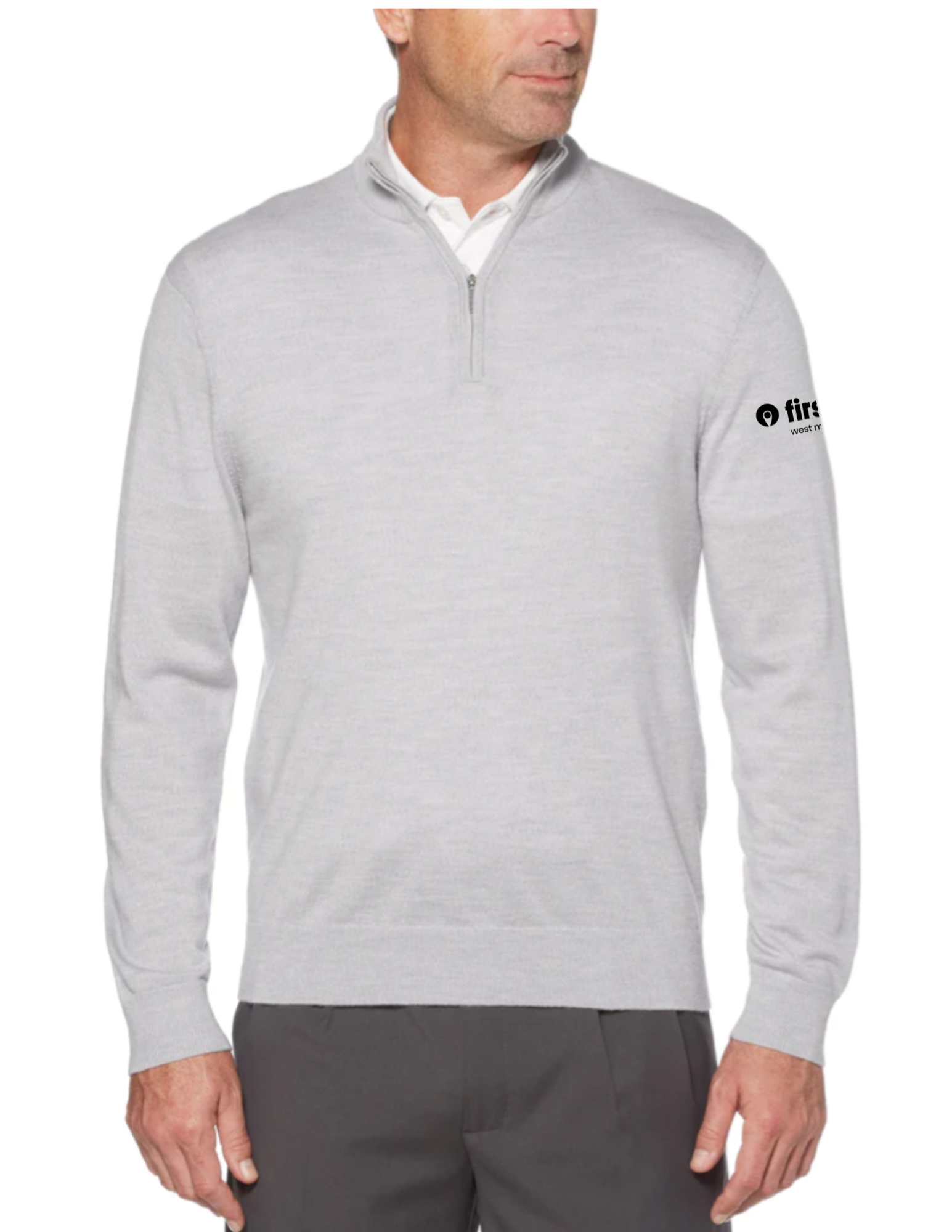 Callaway Thermal 1 4 Zip Mock Merino Sweater Black or Gray First Tee West Michigan