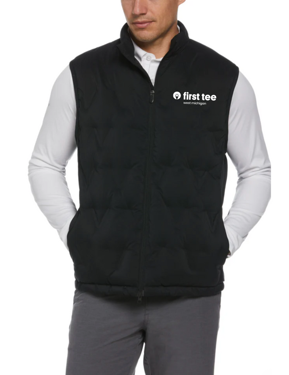 Callaway Welded Puffer Full Zip Vest (Black) – First Tee West Michigan Callaway Welded Puffer Full Zip Vest (Black) – First Tee West Michigan
