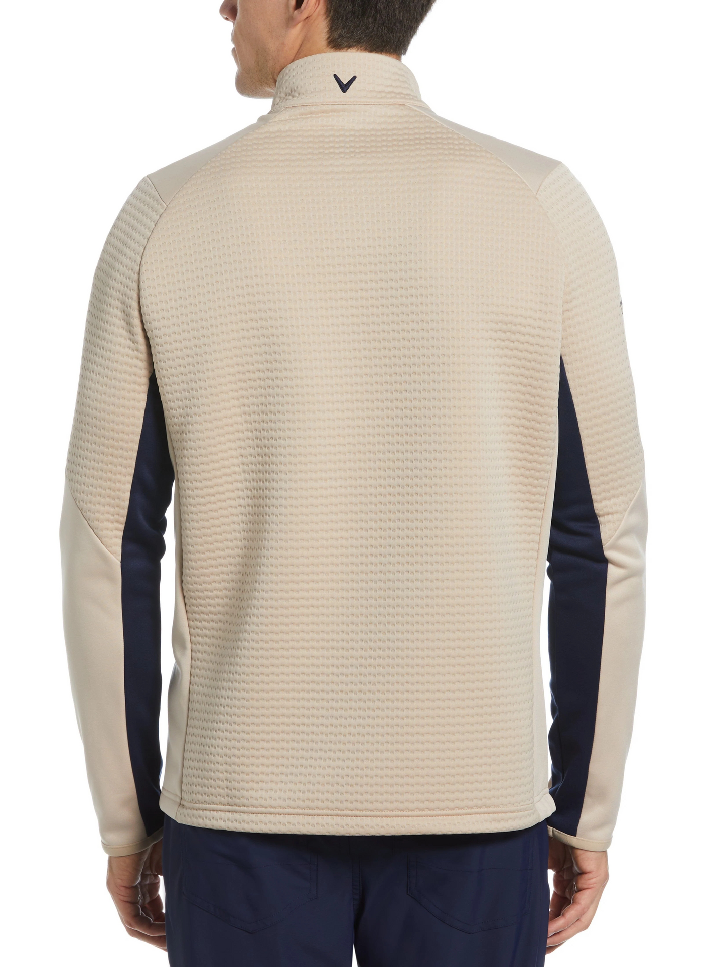 Callaway Mens Textured 1/4 Zip Golf Pullover - Latte