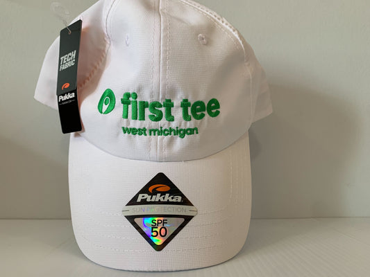 Pukka UV Lite Hat - White with Green Logo