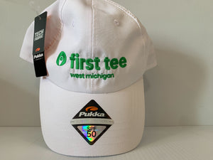 Pukka UV Lite Hat - White with Green Logo