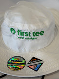 Pukka Bucket Hat White with Green Logo