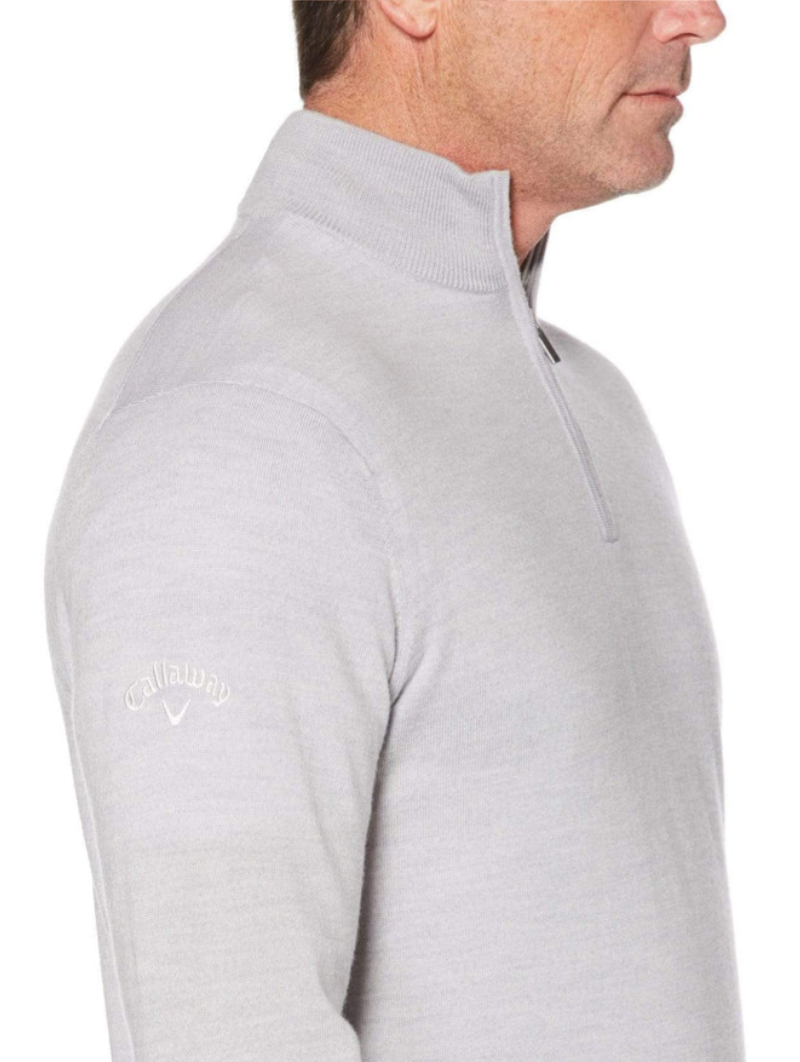 Callaway Thermal 1/4 Zip Mock Merino Sweater (Black or Gray
