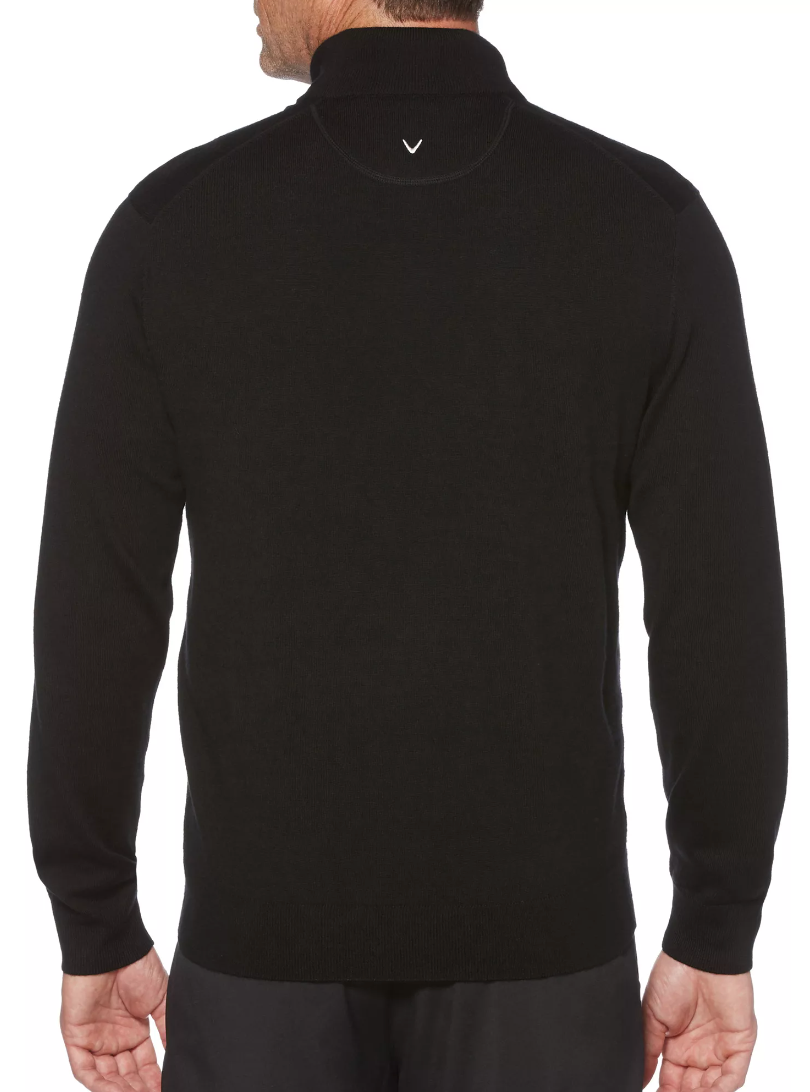 Callaway Thermal 1/4 Zip Mock Merino Sweater (Black or Gray
