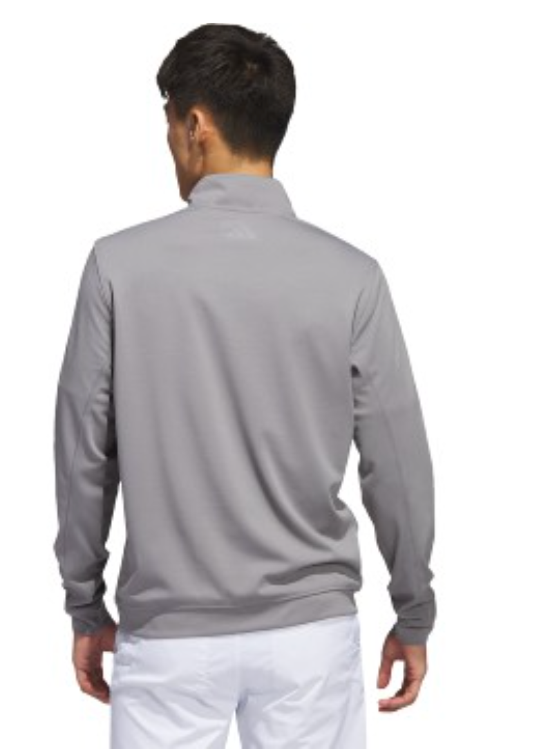 Adidas Elevated Quarter Zip Pullover (Gray or 'Preloved Scarlet')