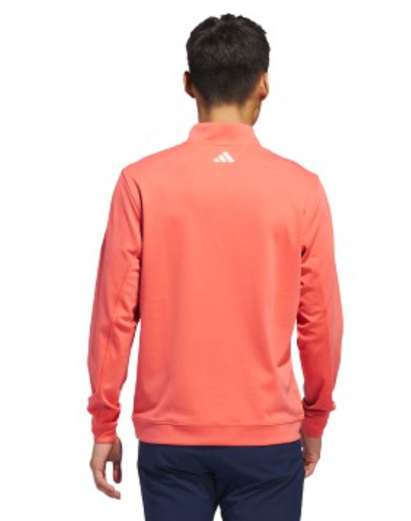 Adidas Elevated Quarter Zip Pullover (Gray or 'Preloved Scarlet')