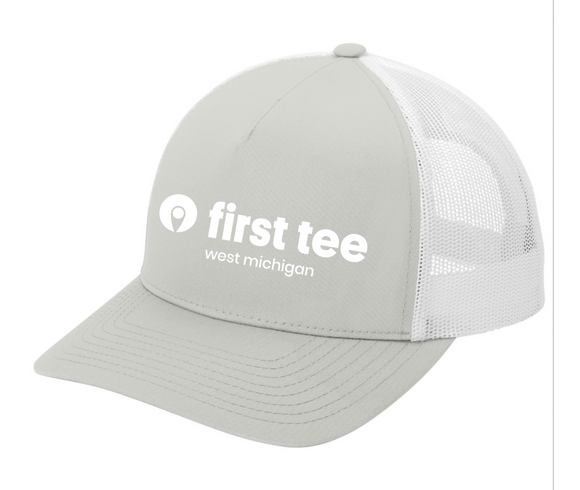 Silver & White Trucker Hat