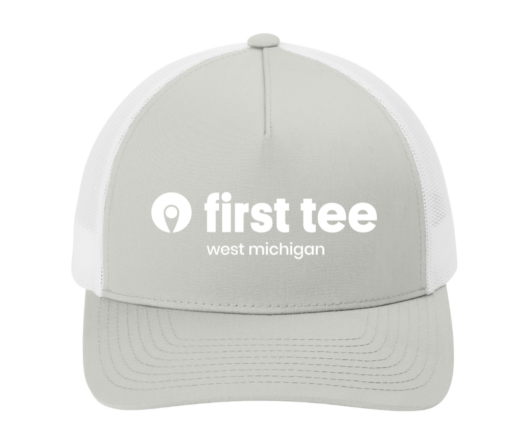 Silver & White Trucker Hat