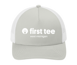 Silver & White Trucker Hat