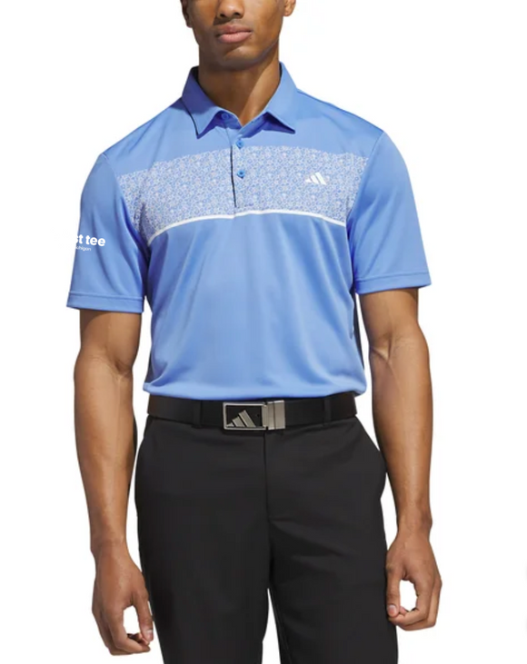 adidas Blue Floral Polo
