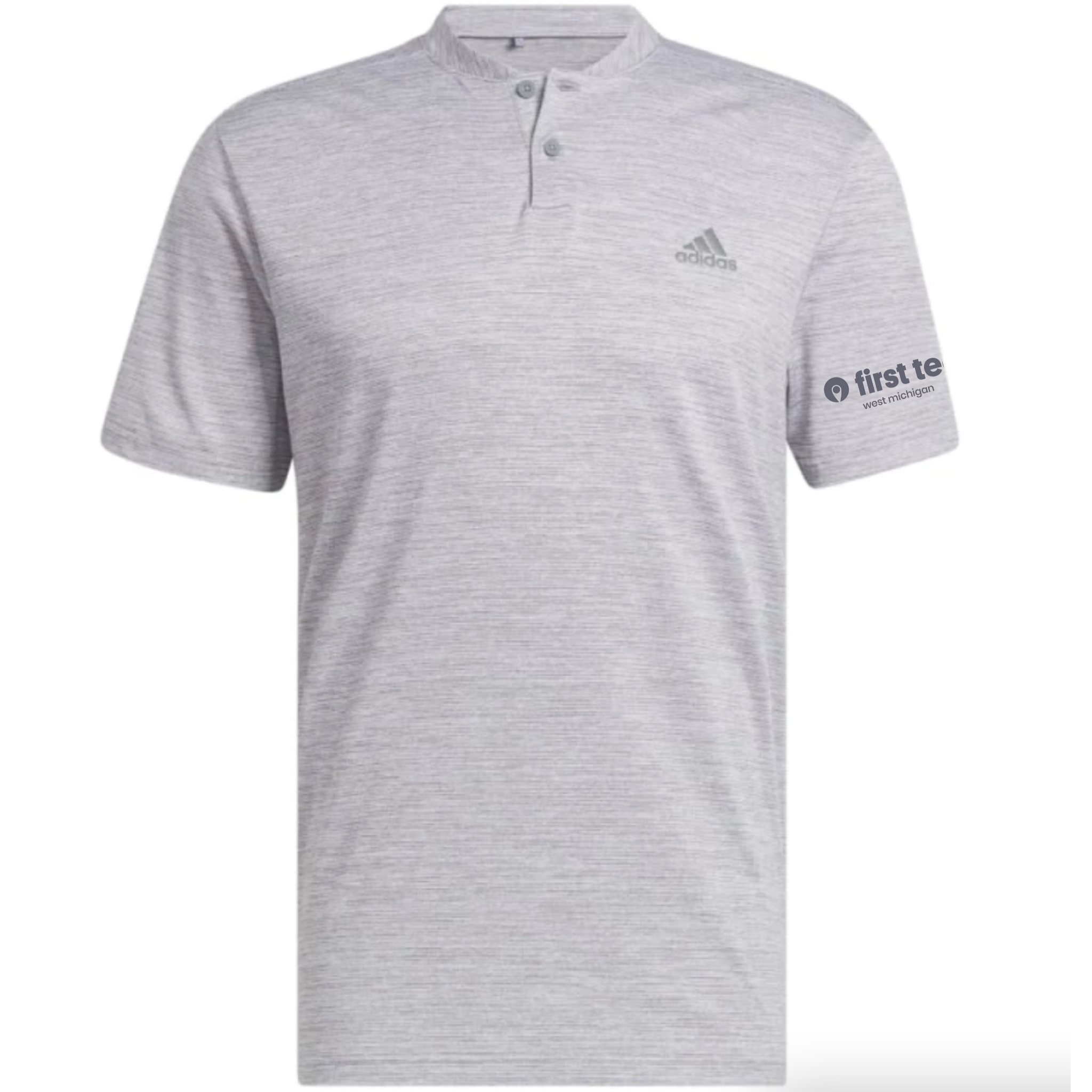 Adidas Men s Textured Stripe Polo Shirt Clearance was 36.99 First Tee West Michigan