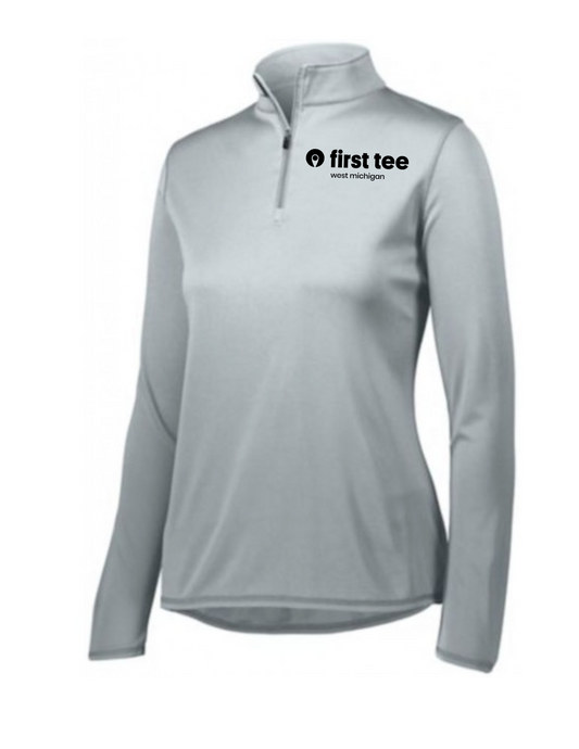 Women's Quarter-Zip Pullover - Gray