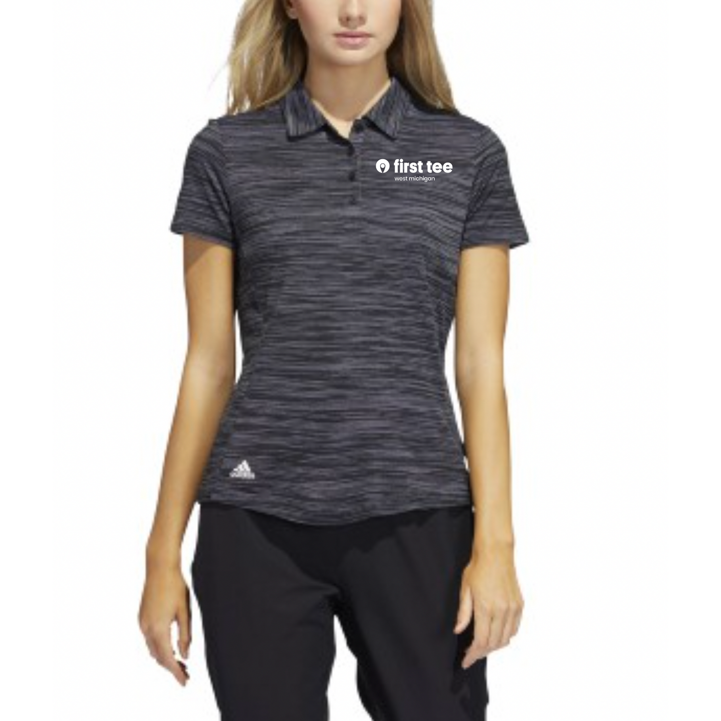 Women's Space Dye Polo - Black